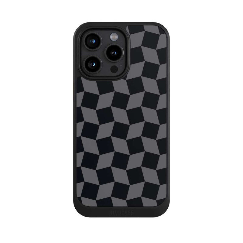 iPhone 15 Pro Max NIVOcore 3D Würfel-Muster Effektt