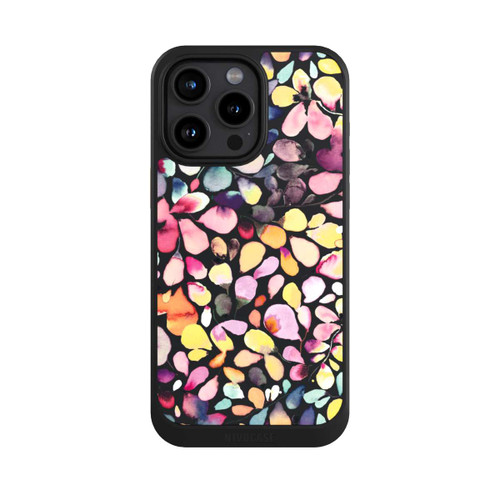 Apple iPhone 15 Pro Max NIVOcore Eucalyptus Watercolor Leaves Black