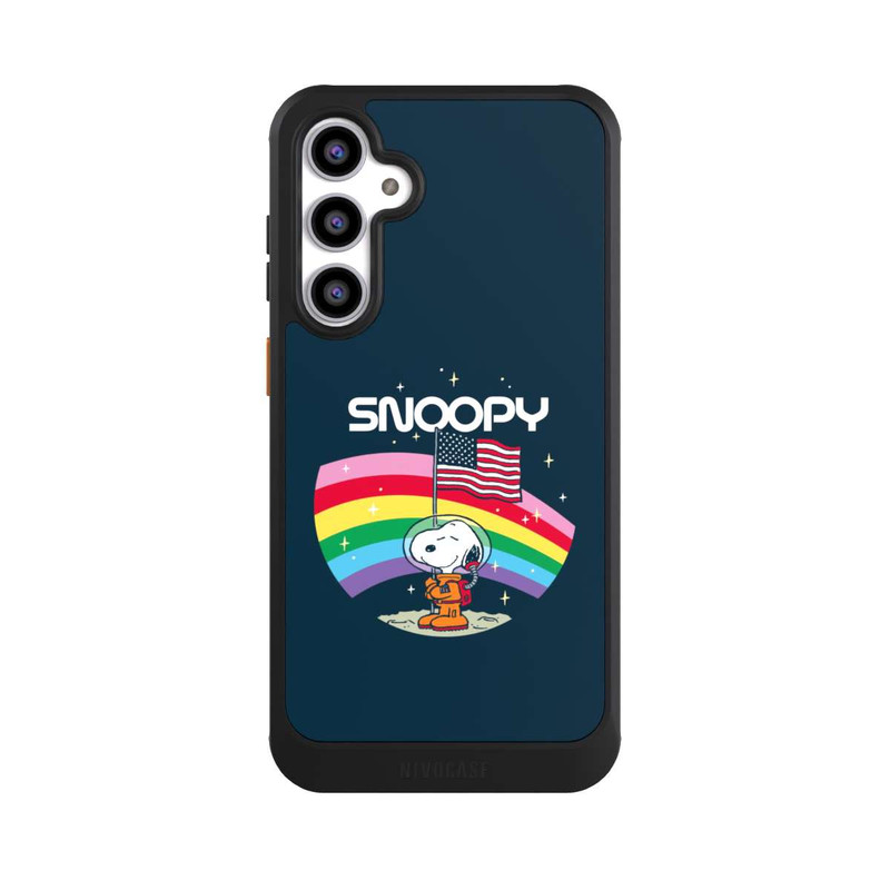 Galaxy S23 FE NIVOcore Snoopy Weltraumreisender Regenbogen