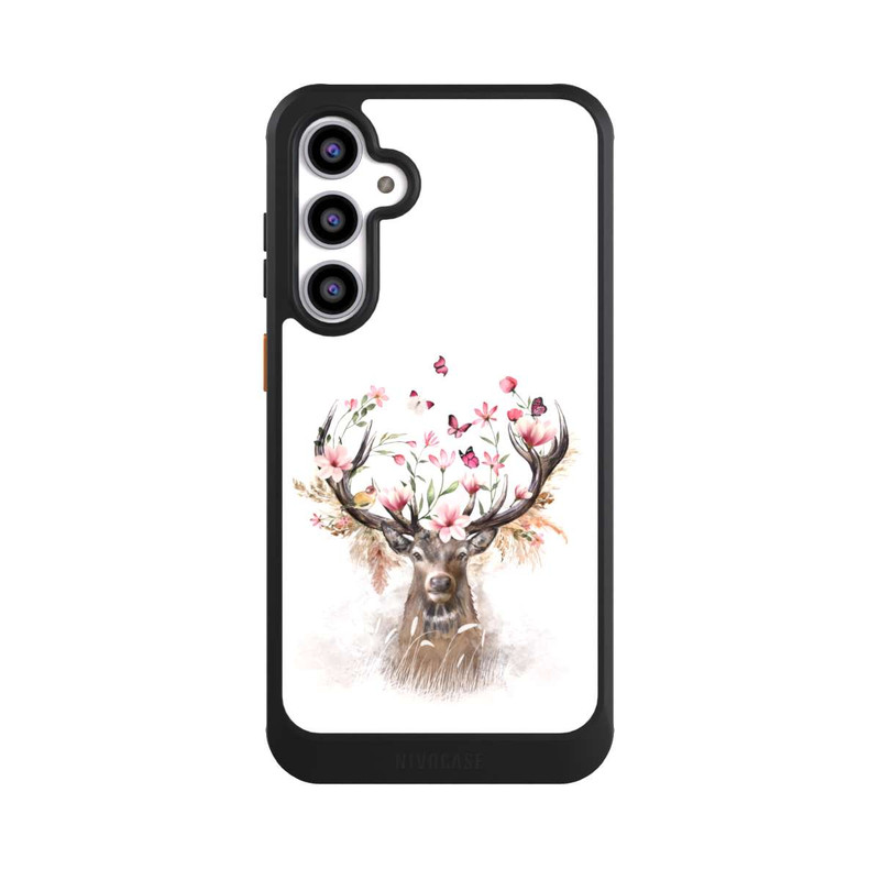 Galaxy S23 FE NIVOcore Hirsch Blumen Geweih