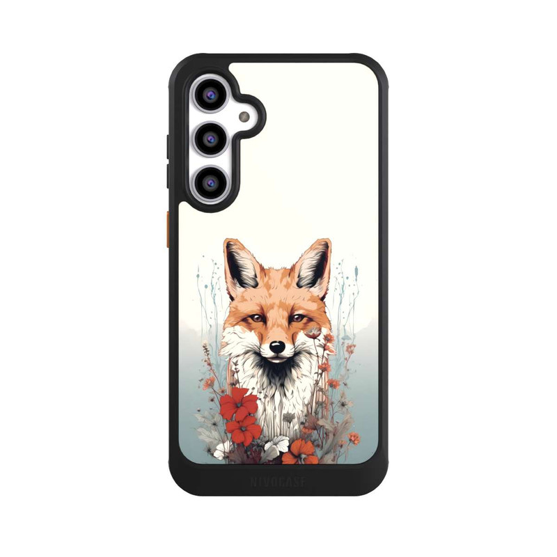 Galaxy S23 FE NIVOcore Renard avec des fleurs