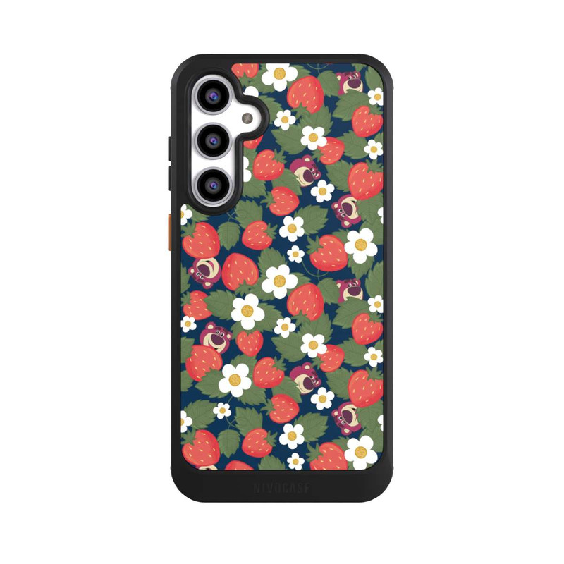 Galaxy S23 FE NIVOcore Lotso Toy Story Strawberry Flower Pattern
