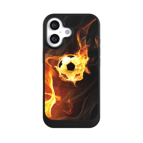 Apple iPhone 16 NIVOcore Fußball in Flammen