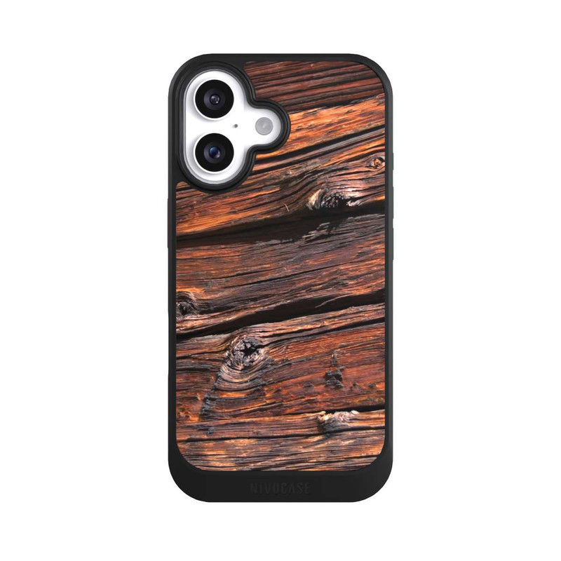 iPhone 16 NIVOcore Effritement Planche en Bois