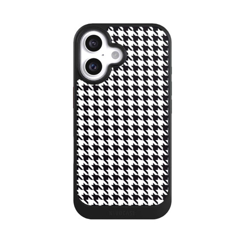 Apple iPhone 16 NIVOcore Hahnentritt Schwarz Weiß