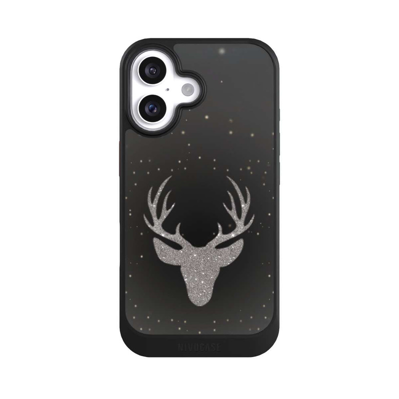 iPhone 16 NIVOcore Hirsch Glitzer Look