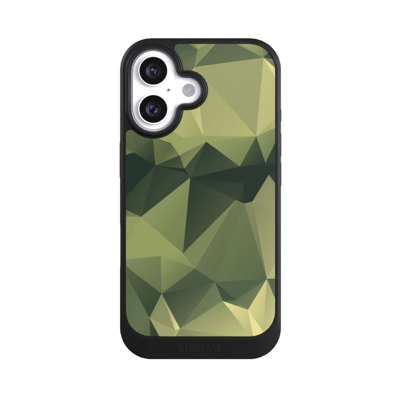 iPhone 16 NIVOcore Polygonales Camouflage