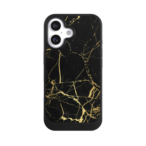 Apple iPhone 16 NIVOcore Schwarzgoldener Marmor-Look