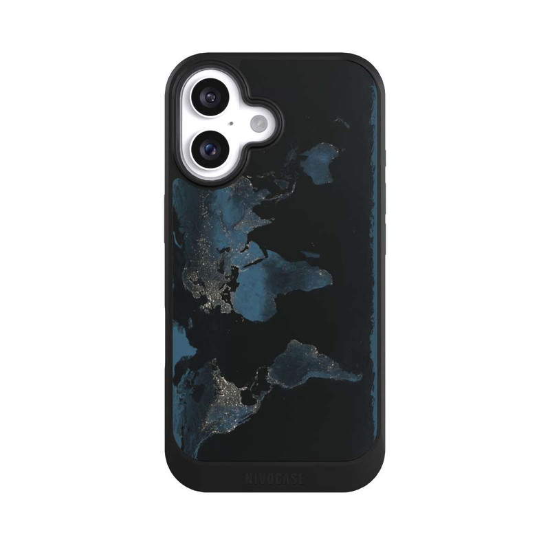 iPhone 16 NIVOcore Nachtlichter Weltkarte