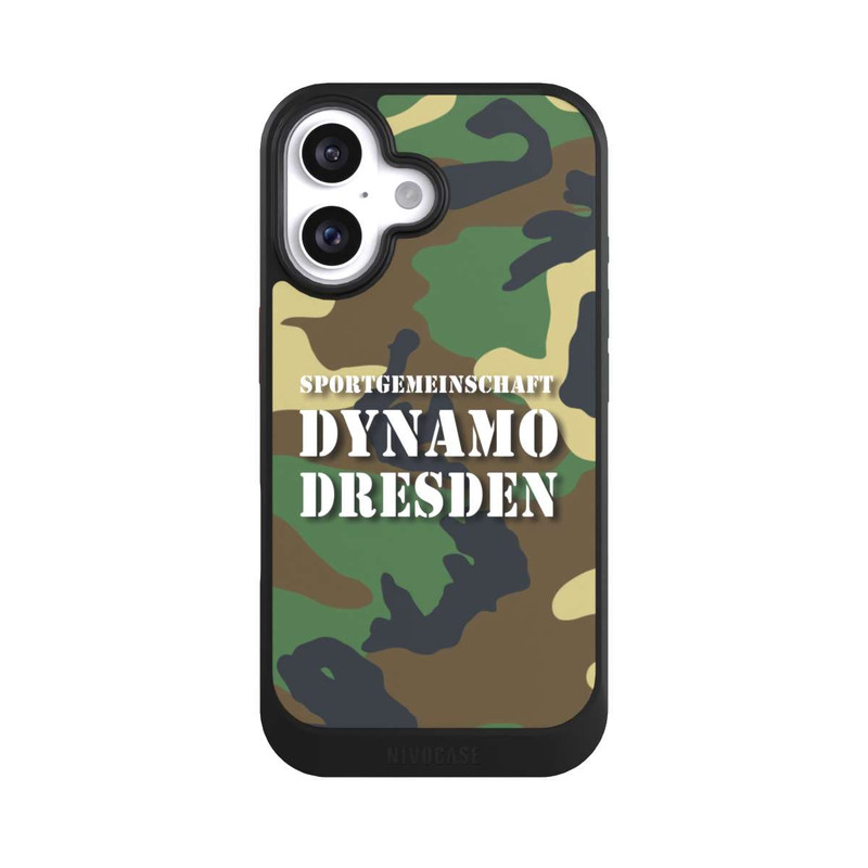 iPhone 16 NIVOcore SGDD Camouflage Grün - Dynamo Dresden