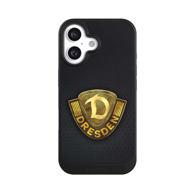 iPhone 16 NIVOcore Goldenes Logo Look Dynamo Dresden
