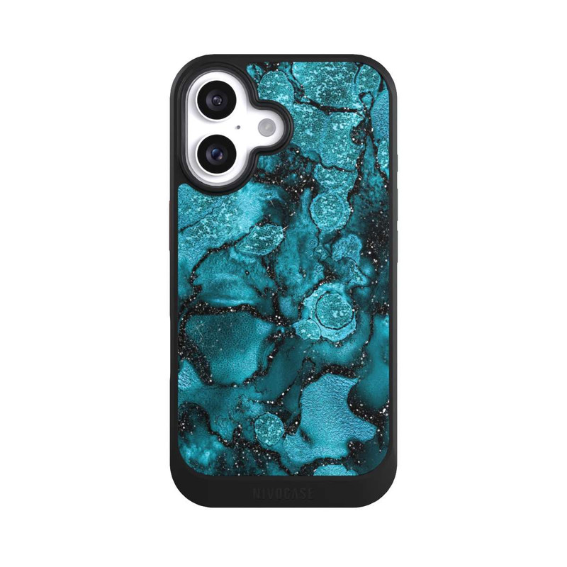 iPhone 16 NIVOcore Paillettes Bleues