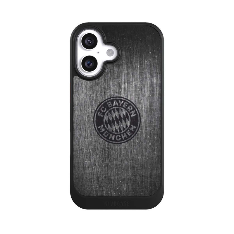 iPhone 16 NIVOcore Metalllook FCB Logo einfarbig