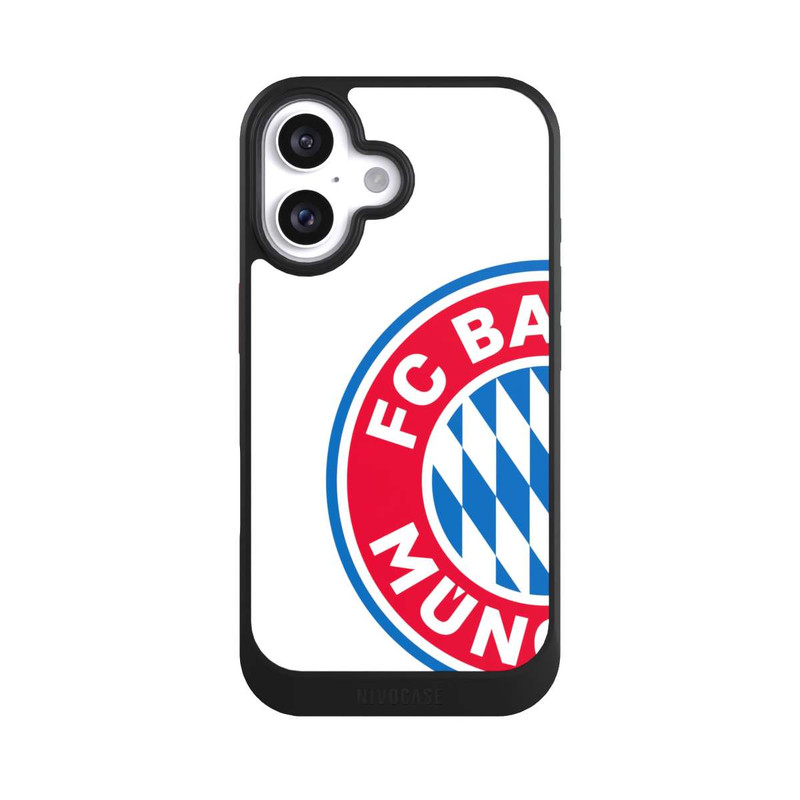 iPhone 16 NIVOcore Großes FCB Logo Weiß