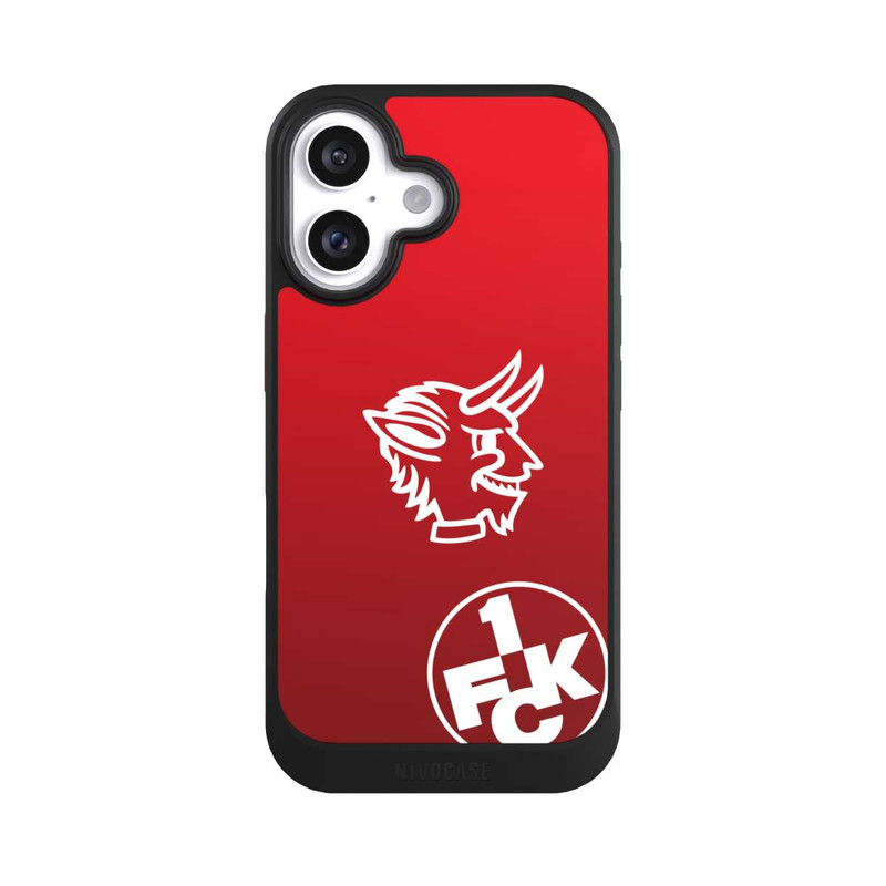 iPhone 16 NIVOcore Teufelskopf FCK auf Rot