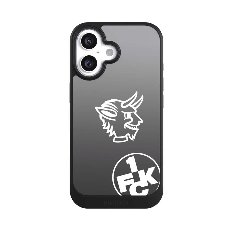 iPhone 16 NIVOcore Teufelskopf FCK auf Schwarz