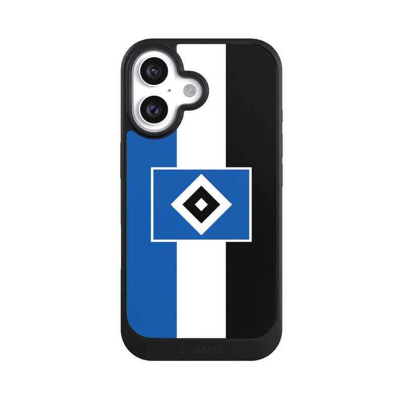 iPhone 16 NIVOcore HSV Streifen - Blau-Weiß-Schwarz