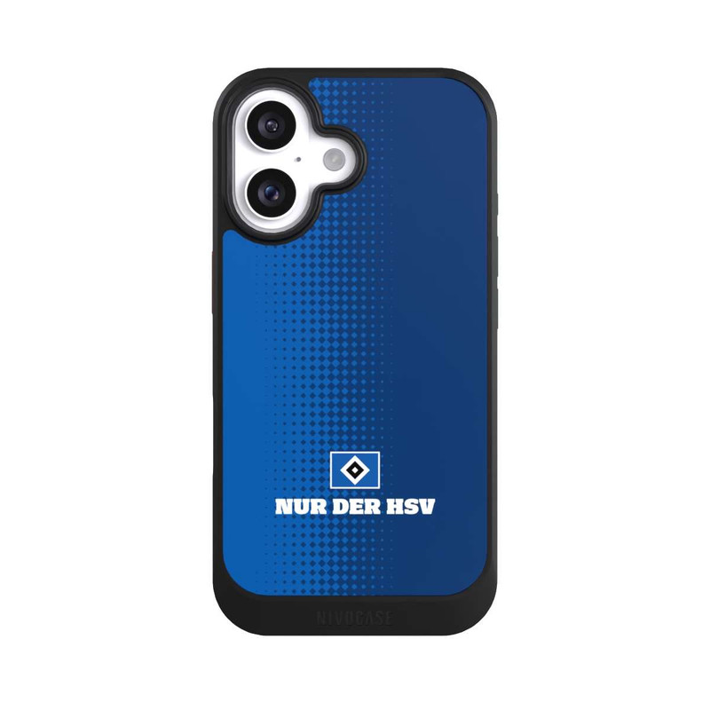 iPhone 16 NIVOcore Nur der HSV - Rautenraster Blau