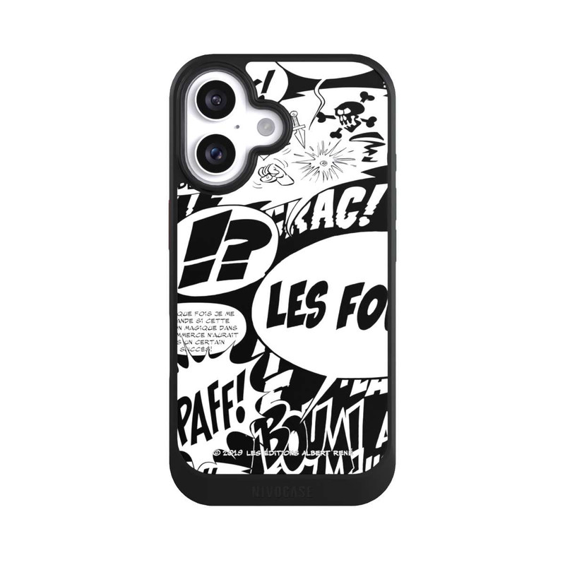 iPhone 16 NIVOcore Sprechblasen Asterix Schwarz