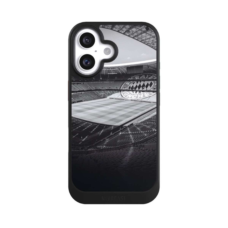 iPhone 16 NIVOcore Stadion FC Bayern - Black White