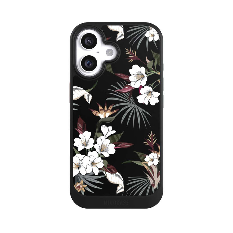 iPhone 16 NIVOcore Flowers Black