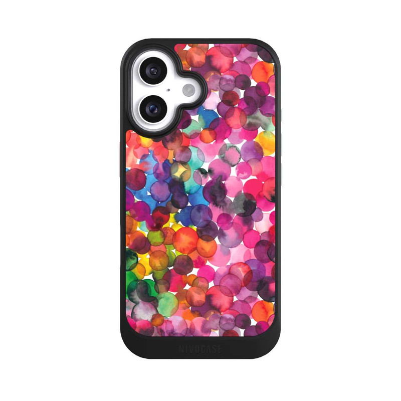 iPhone 16 NIVOcore Überlappende Aquarellpunkte