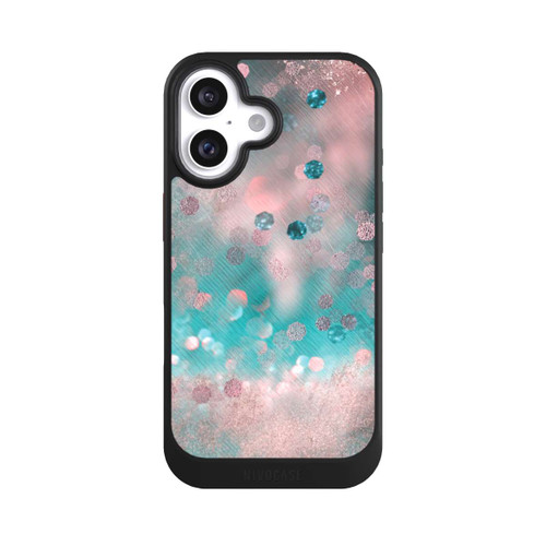 Apple iPhone 16 NIVOcore Turquoise Glamour Glitter Look
