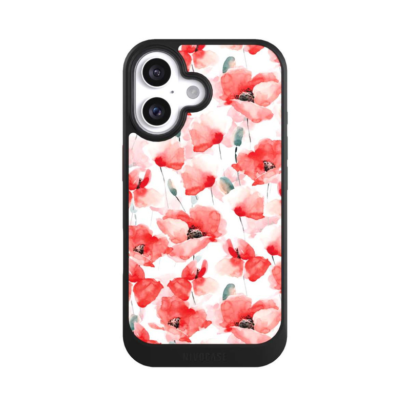 iPhone 16 NIVOcore Mohnblumen Muster