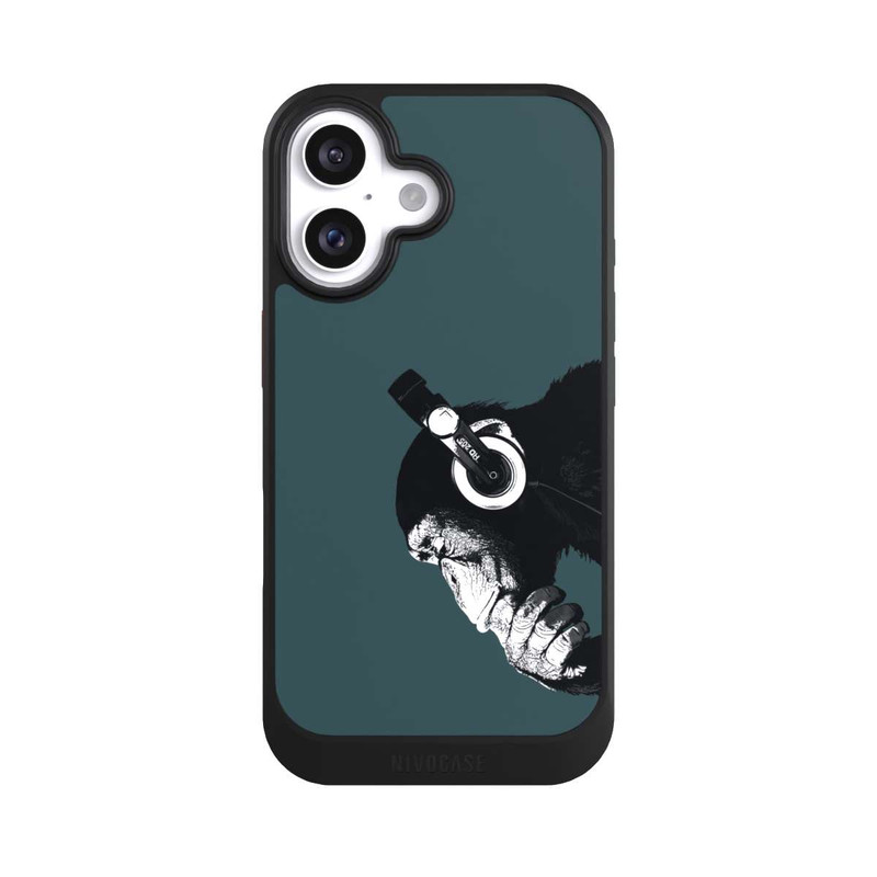 iPhone 16 NIVOcore Denkender Affe Blau