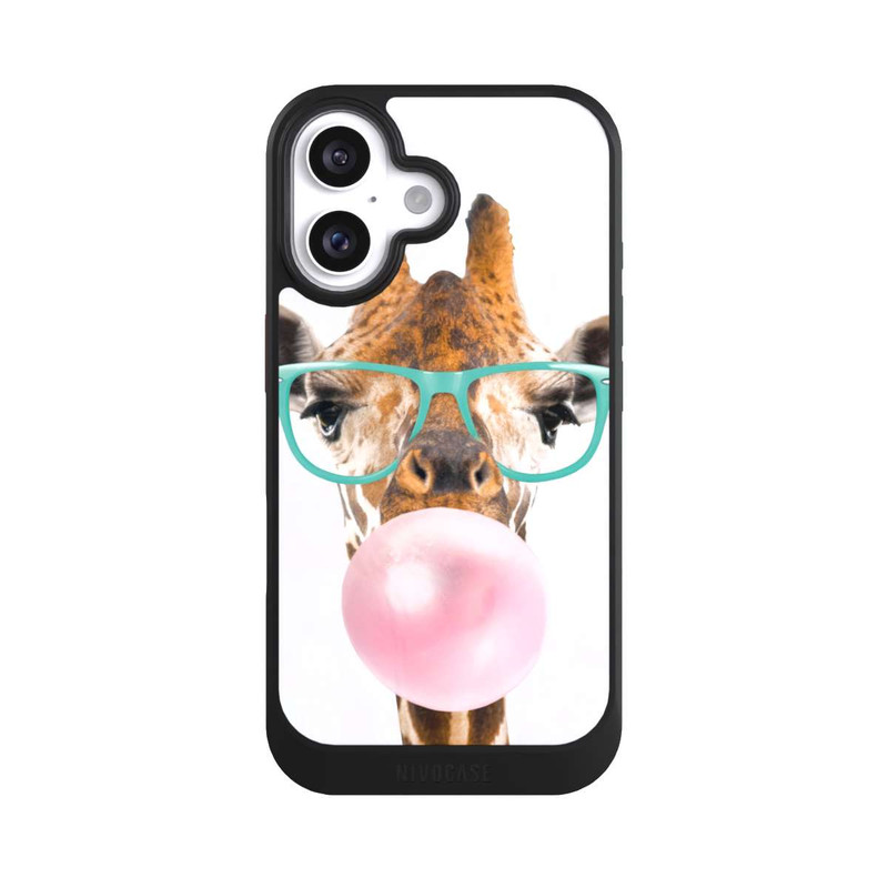 iPhone 16 NIVOcore Giraffe mit Kaugummi