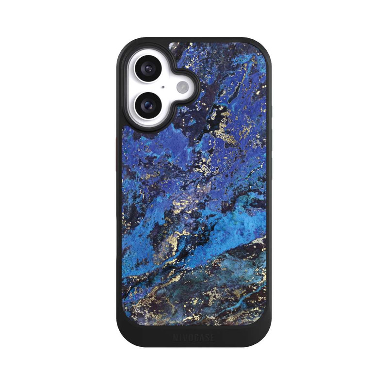 iPhone 16 NIVOcore Lapislazuli blau und gold