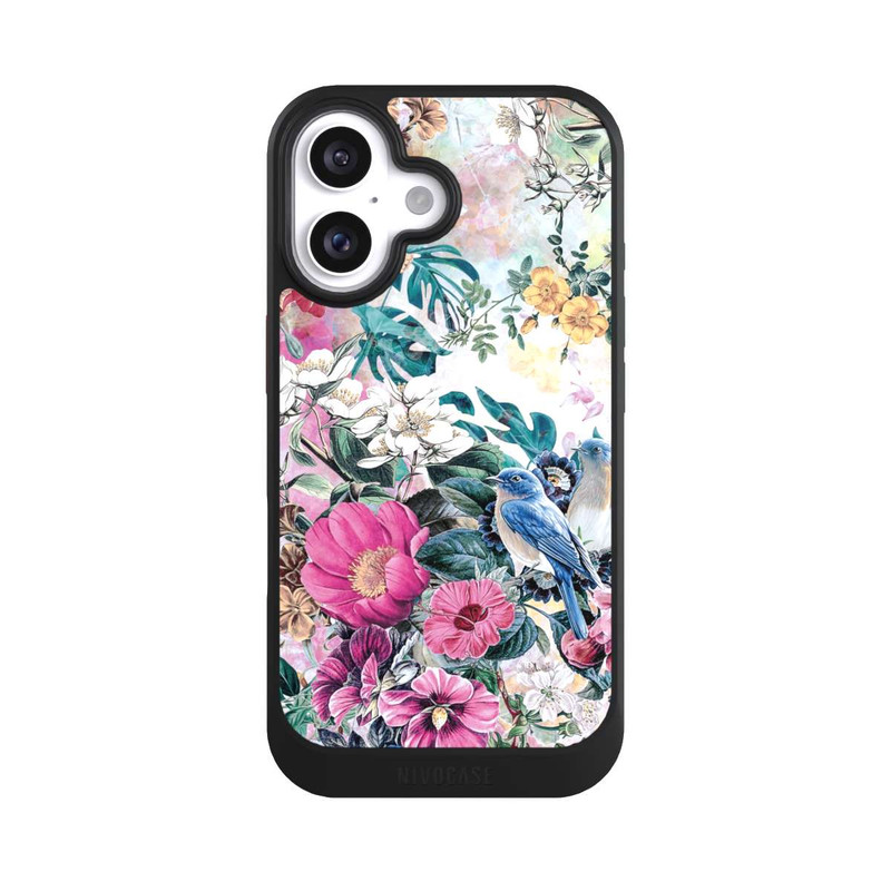 iPhone 16 NIVOcore Vögel und Blumen