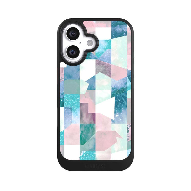 iPhone 16 NIVOcore Collage Textur Pastell