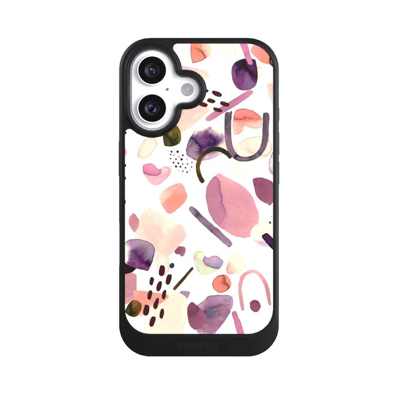 iPhone 16 NIVOcore Watercolor Abstract Pieces Mauve