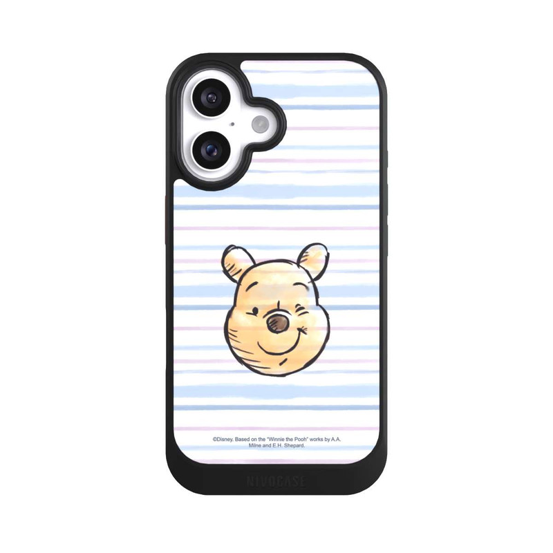 iPhone 16 NIVOcore Winnie Puuh auf Streifen