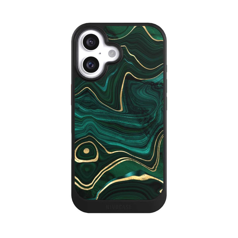 iPhone 16 NIVOcore Malachit Golddruck