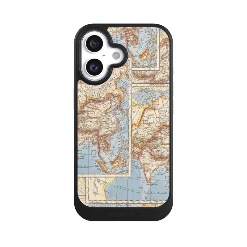 iPhone 16 NIVOcore Weltkarte Vintage