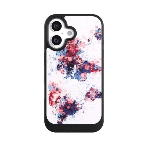  NIVOcore Weltkarte Farbenspritzer Blau Rot