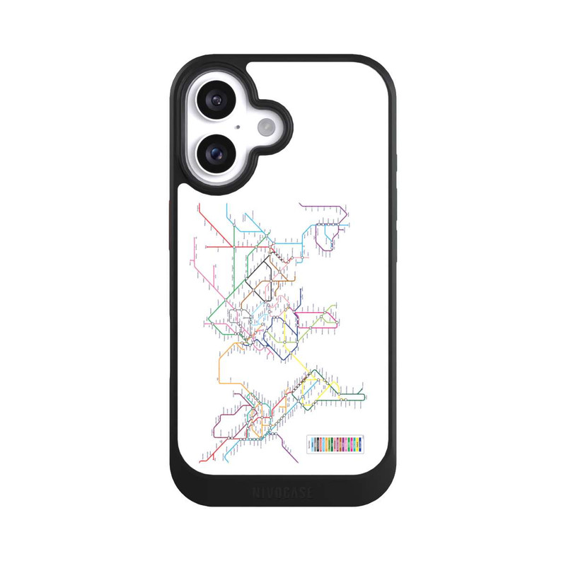iPhone 16 NIVOcore Metro-Weltkarte
