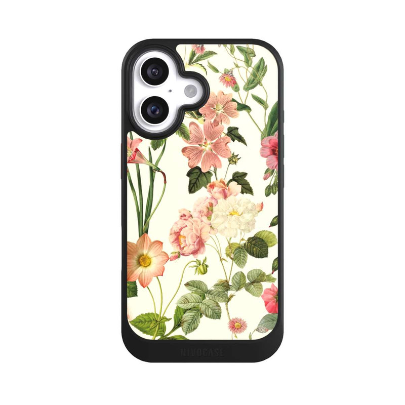 iPhone 16 NIVOcore Fleurs sauvages sur jaune clair