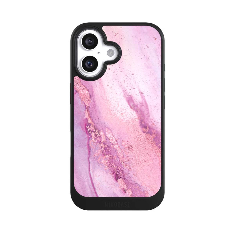 iPhone 16 NIVOcore Lila Marmorwand