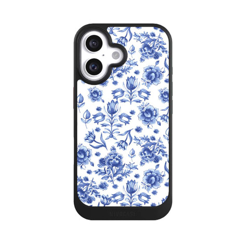 Apple iPhone 16 NIVOcore Blaues Blumenmuster