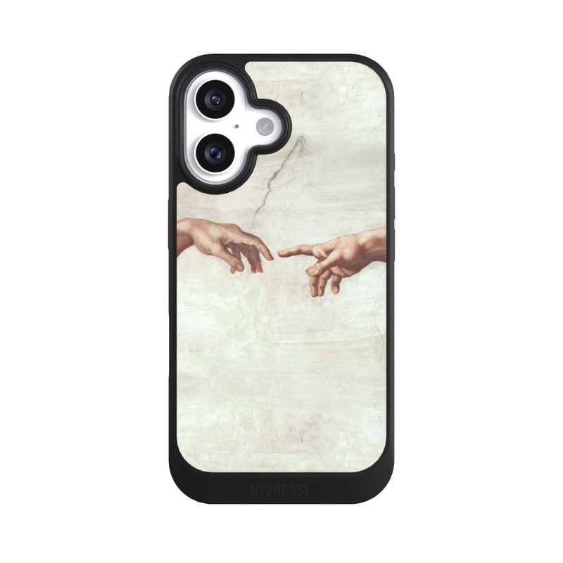 iPhone 16 NIVOcore Die Hände von Gott und Adam von Michelangelo Buonarroti