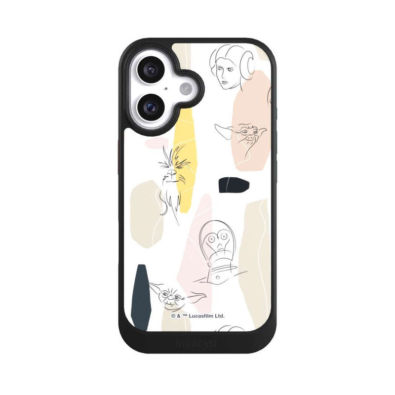iPhone 16 NIVOcore Helle Seite Line Art