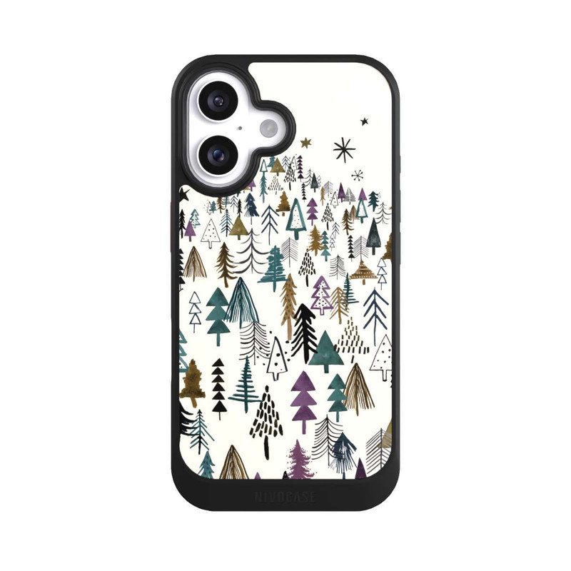 iPhone 16 NIVOcore Bergbäume Wald Lila