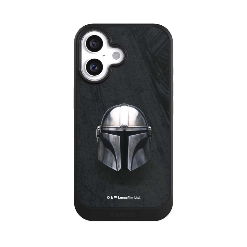 iPhone 16 NIVOcore Schwarzer Mandalorianer Helm
