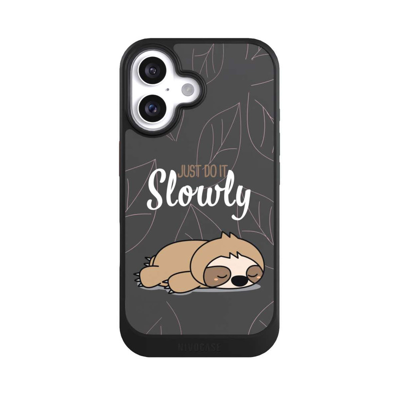 iPhone 16 NIVOcore Just Do It Slowly Sloth Grey