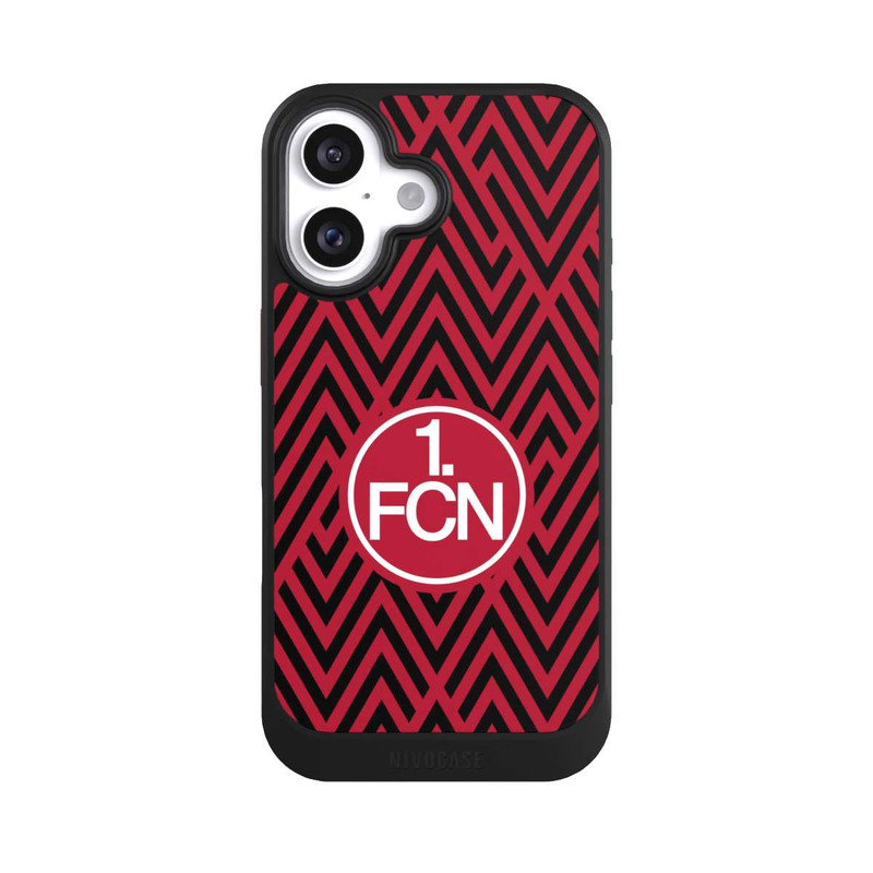 iPhone 16 NIVOcore FCN Logo Weiß in Texture