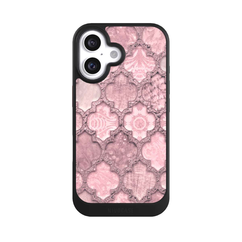 iPhone 16 NIVOcore Marokko Fliesen rosa