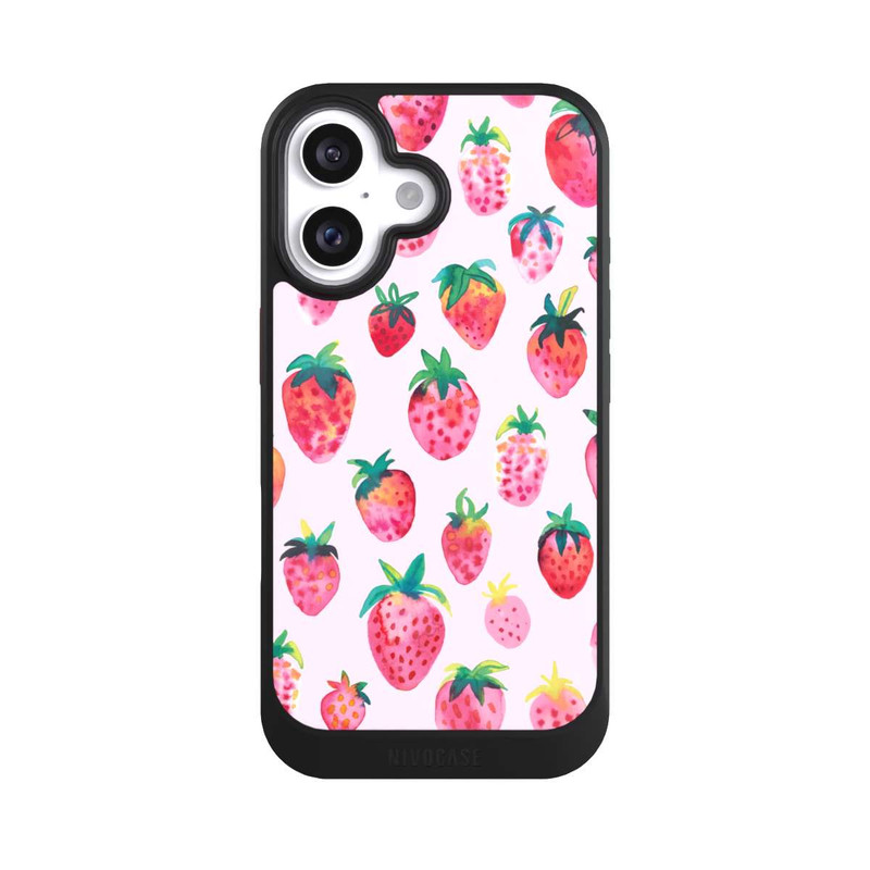 iPhone 16 NIVOcore Watercolor Strawberries
